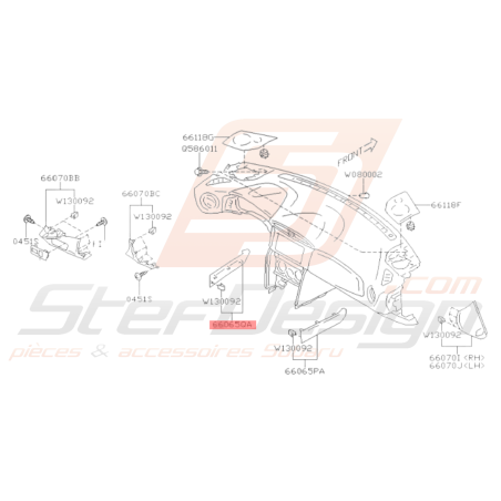 Couvercle de Console Centrale Origine Subaru BRZ 2013 - 201935945