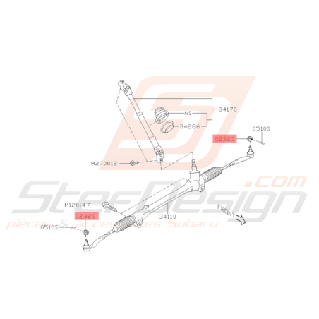 Écrou de rotule de Suspension Origine Subaru Impreza BRZ 2013-201935968