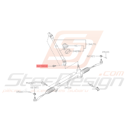 Vis de Direction Origine Subaru BRZ 2013 - 201935971