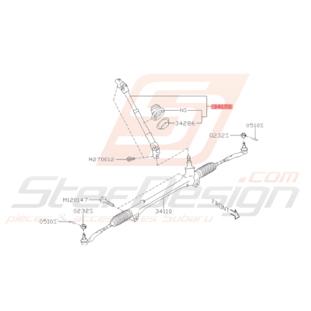 Cardan de Crémaillère Origine Subaru BRZ 2013 - 201935972