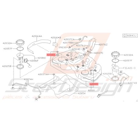Silent Bloc Réservoir de carburant Origine Subaru BRZ 2013-201935994