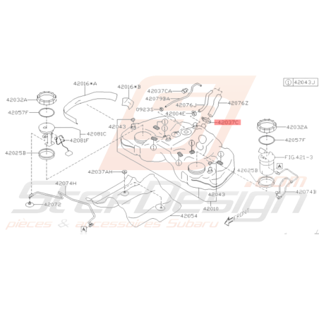 Collier Durite à Essence Tribeca Origine Subaru BRZ 2013-201935999