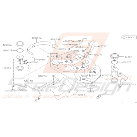 Schéma Réservoir de Carburant Origine Subaru BRZ 2013-201936001
