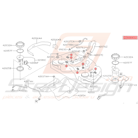 Coussin Réservoir de Carburant Origine Subaru BRZ 2013-201936005
