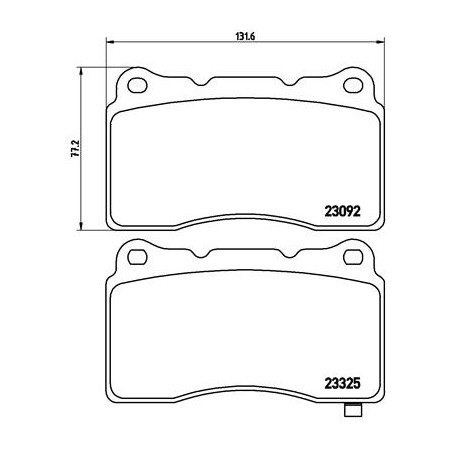 Kit plaquettes avant BREMBO pour subaru STI 2001-201636007