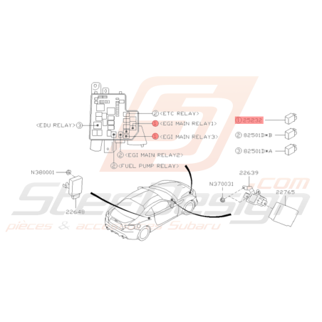 Relais Origine Subaru WRX STI 2008 - 2014 BRZ 2013 - 201936013