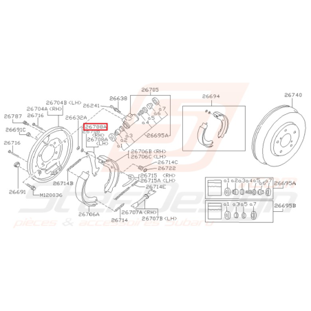 Rondelle frein arrière IMPREZA GT 93-00 STI/WRX 01-1436023