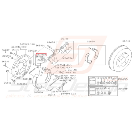 Rondelle frein arrière Origine Subaru Impreza GT 93-00 STI/WRX 01-14 FORESTER 97-02/05-0736023