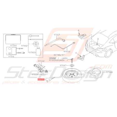 Tournevis Origine Subaru GT 93-00 WRX STI 01-07 BRZ 13-1936025