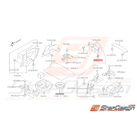 Agrafe Seuil de Porte Avant / Arrière Origine Subaru WRX STI 01-07 BRZ 13-1936031