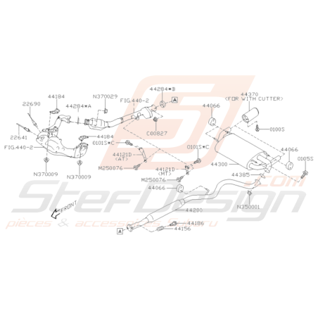 Schéma Échappement Origine Subaru BRZ 2013-201936036