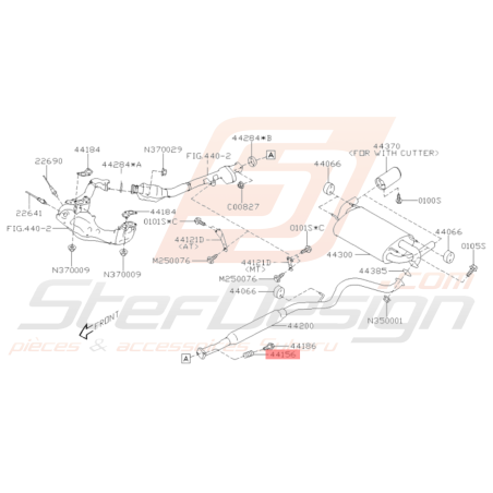 Ressort échappement down pipe/intermédiaire origine Subaru GT WRX STI BRZ Forester Turbo 97-02/05-0736037