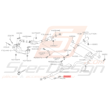 Vis Échappement Down Pipe/Intermédiaire Origine Subaru GT WRX STI BRZ36038