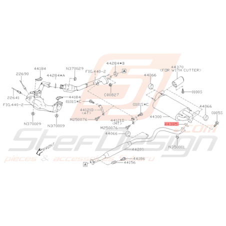 Joint d'échappement terminal SUBARU GT 93-00 WRX STI 01-10 BRZ 13-1936043