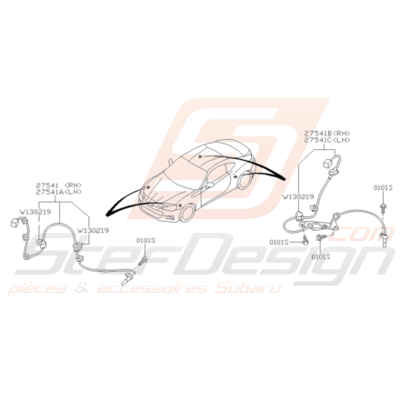Schéma Système d'anti Blocage des Freins Origine Subaru BRZ 2013-201936094