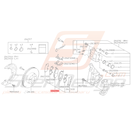 Plaquettes de frein avant origine SUBARU XV / FORESTER BRZ 13-1936105