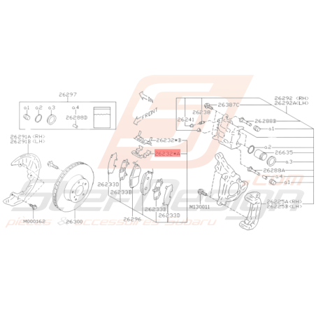 Ressort plaquette de frein Origine Subaru WRX 08-11 BRZ 13-1936109