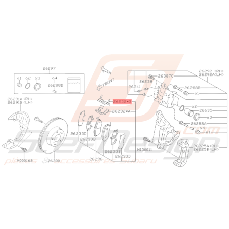 Ressort Inférieur Frein Avant Subaru WRX 2010-2011 BRZ 2013-201936110