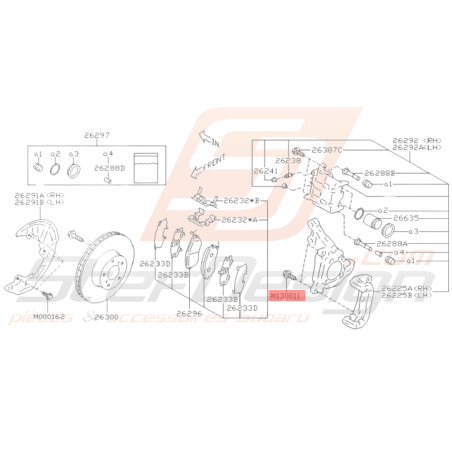 Vis d'Étrier Avant Subaru Impreza GT 94-00 WRX 01-11 BRZ 13-19 FORESTER 97-02/05-0736111 Vis d'Étrier Avant Subaru Impreza GT 94-00 WRX 01-11 BRZ 13-19 FORESTER 97-02/05-0736111
