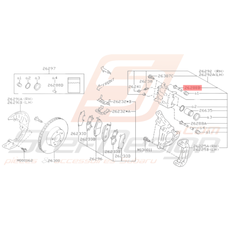 Guide d'axe de Frein Origine Subaru BRZ 2013-201936115