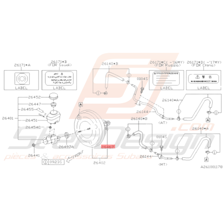 Joint Origine Subaru STI 2008 - 2014 BRZ 2013 - 201936163