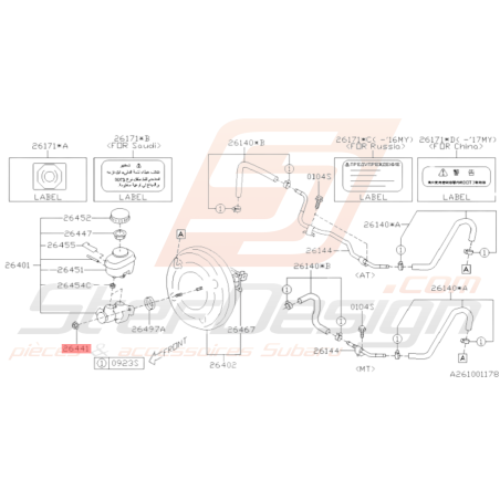Écrou Origine Subaru WRX STI 2008 - 2014 BRZ 2013 - 201936166