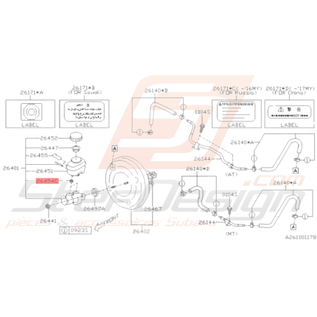 Témoin de Niveau Maitre Cylindre Origine Subaru WRX STI 08-14 BRZ 13-1936169