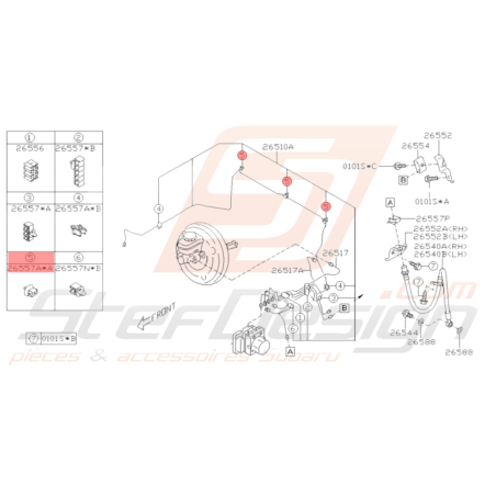 Attache Conduite de frein Subaru GT 93-00 WRX STI 01-07 BRZ 13-19 Avec DCCD36177