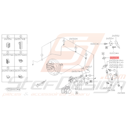 Agrafe durite de frein Origine Subaru GT WRX STI BRZ36186