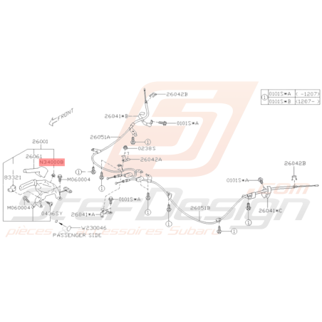 Écrou de levier de frein à main Origine Subaru WRX/STI 08-14 BRZ 13-1936286