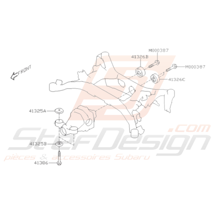 Schéma Supports du Différentiel Origine Subaru BRZ 2013-201936288