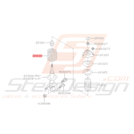 Ressort Amortisseur Avant Origine Subaru BRZ 2017 - 201936318