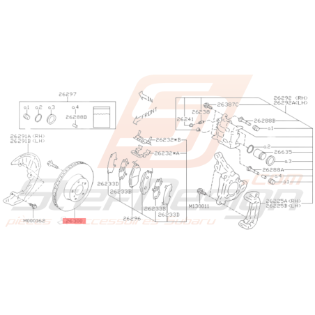 Disque de frein avant Origine SUBARU GT 1999 - 200036325