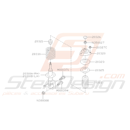 Schéma Amortisseur Avant Origine Subaru BRZ 2013-201936327