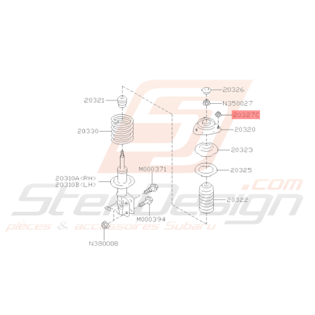 Support Stabilisateur Gauche Origine Subaru BRZ 2013 - 201936339