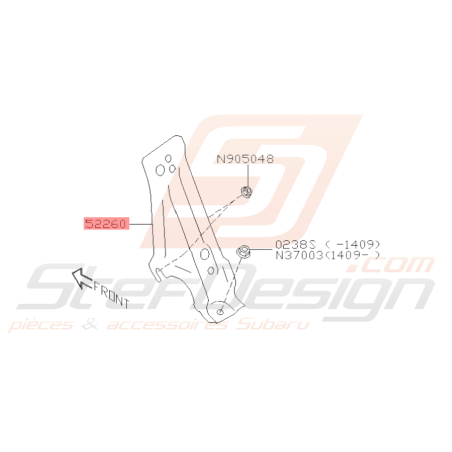 Plaque Repose Pied Origine Subaru BRZ 2013 - 201936360