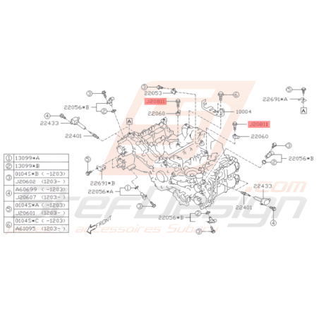 Boulon Origine Subaru BRZ 2013 - 201936400