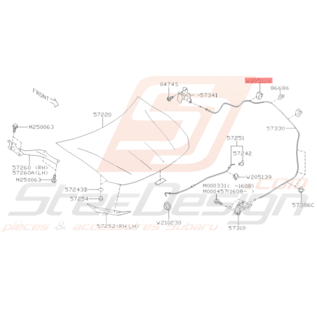 Agrafe Origine Subaru BRZ 2013 - 201936437