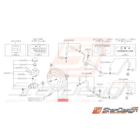 Master Vac Origine Subaru BRZ 2013 - 201936531