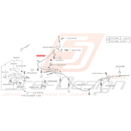 Cable Frein à Main Origine Subaru BRZ 2013 - 201936534