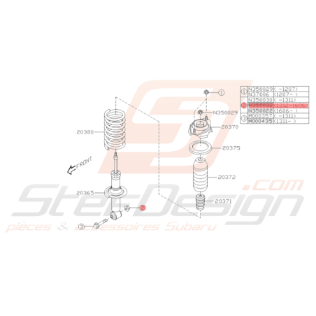 Écrou de blocage de fixation d'amortisseur STI 12-14 BRZ 12/2013 - 06/201636540