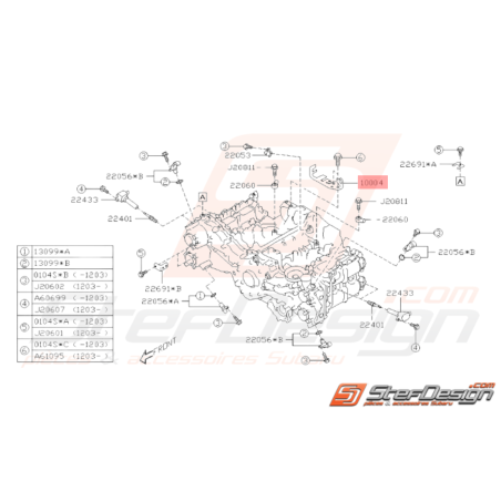 Support Moteur Origine Subaru BRZ 2013 - 201936541