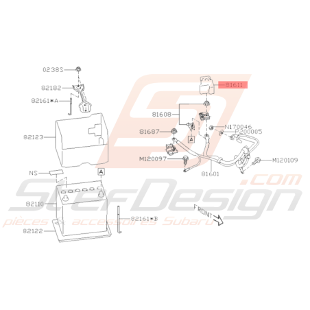 Soufflet de Batterie Origine Subaru BRZ 2013 - 201936557