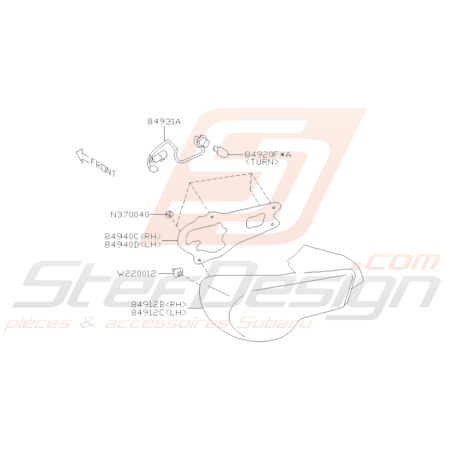 Schéma Feu Arrière Origine Subaru BRZ 2013 - 201936565