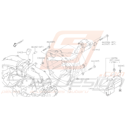 Schéma Cache Boulon de Distribution Origine Subaru BRZ 2013 - 201936591