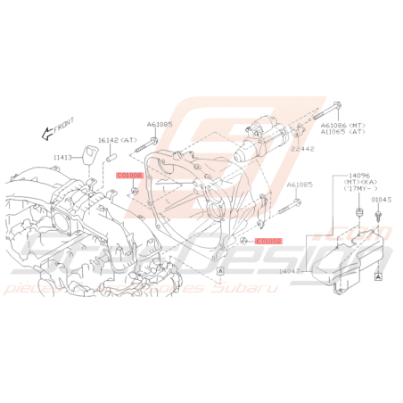 Écrou boîte (niveau guide de centrage) Subaru GT 93-00 WRX 01-10 STI 01-19 BRZ 13-1936601