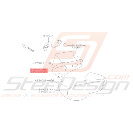 Joint de feu arrière Origine Subaru BRZ 2017 - 201936605