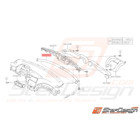 Conduit Dégivreur Latéral Origine Subaru WRX STI 2008 - 201436609