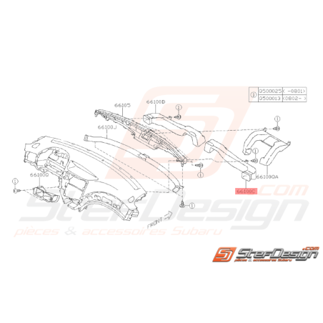 Conduit Ventilation Latéral Origine Subaru WRX STI 2008 - 201436611