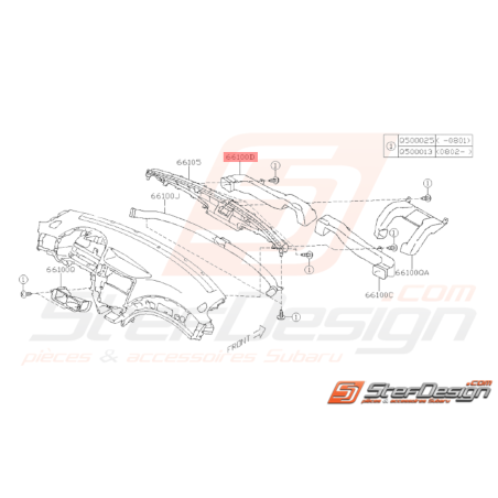 Conduit Ventilation Latéral Origine Subaru WRX STI 2008 - 201436612